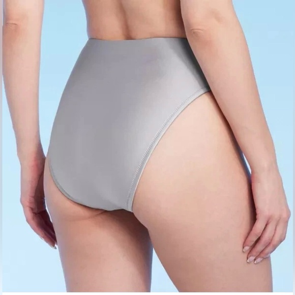 NWT Shade and Shore Women's High-Waisted Gray Briefs - Picture 3 of 6